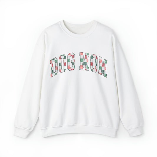 Retro Dog Mom Christmas  Crewneck Sweatshirt