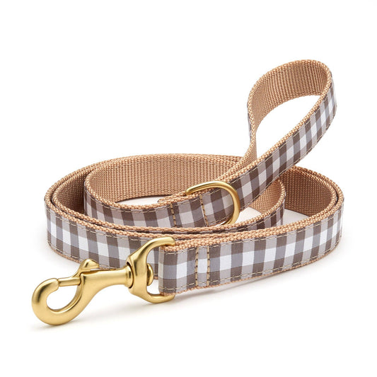 Gray Buffalo Check Fall Dog Lead