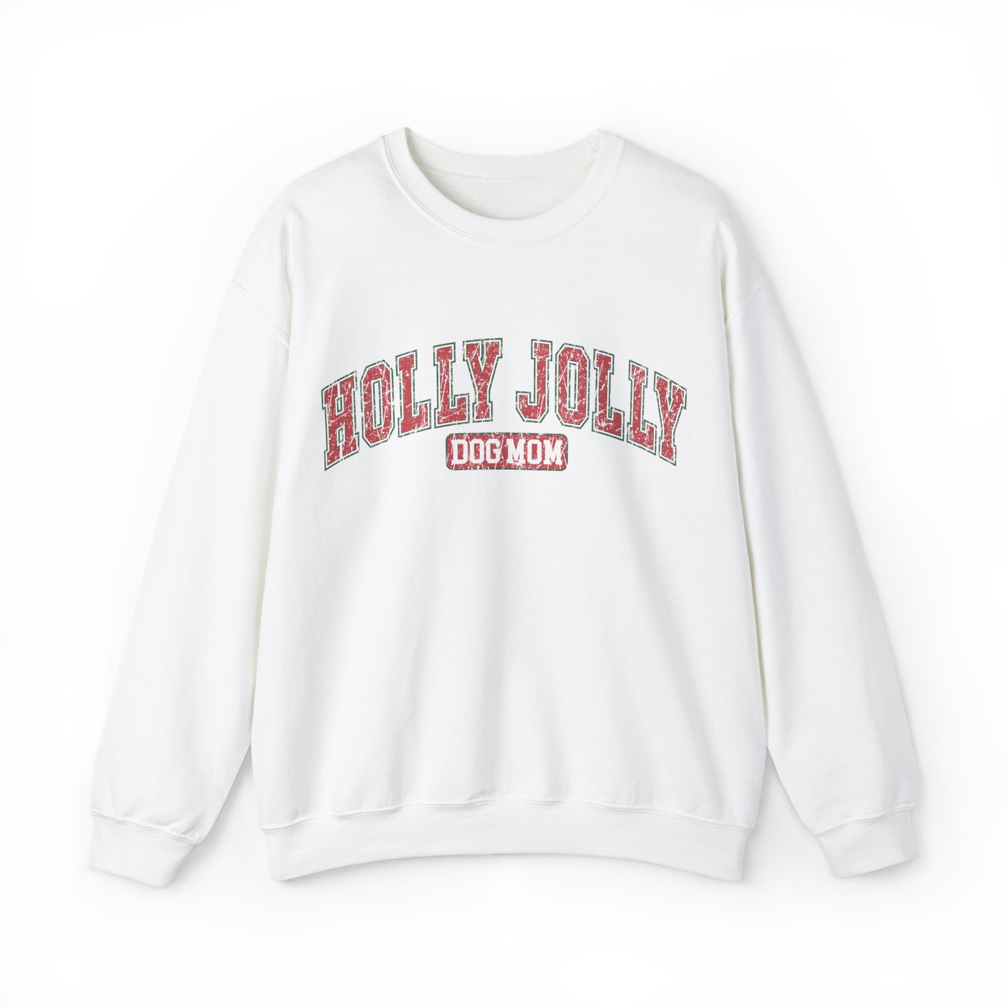 Holly Jolly Dog Mom Crewneck Sweatshirt