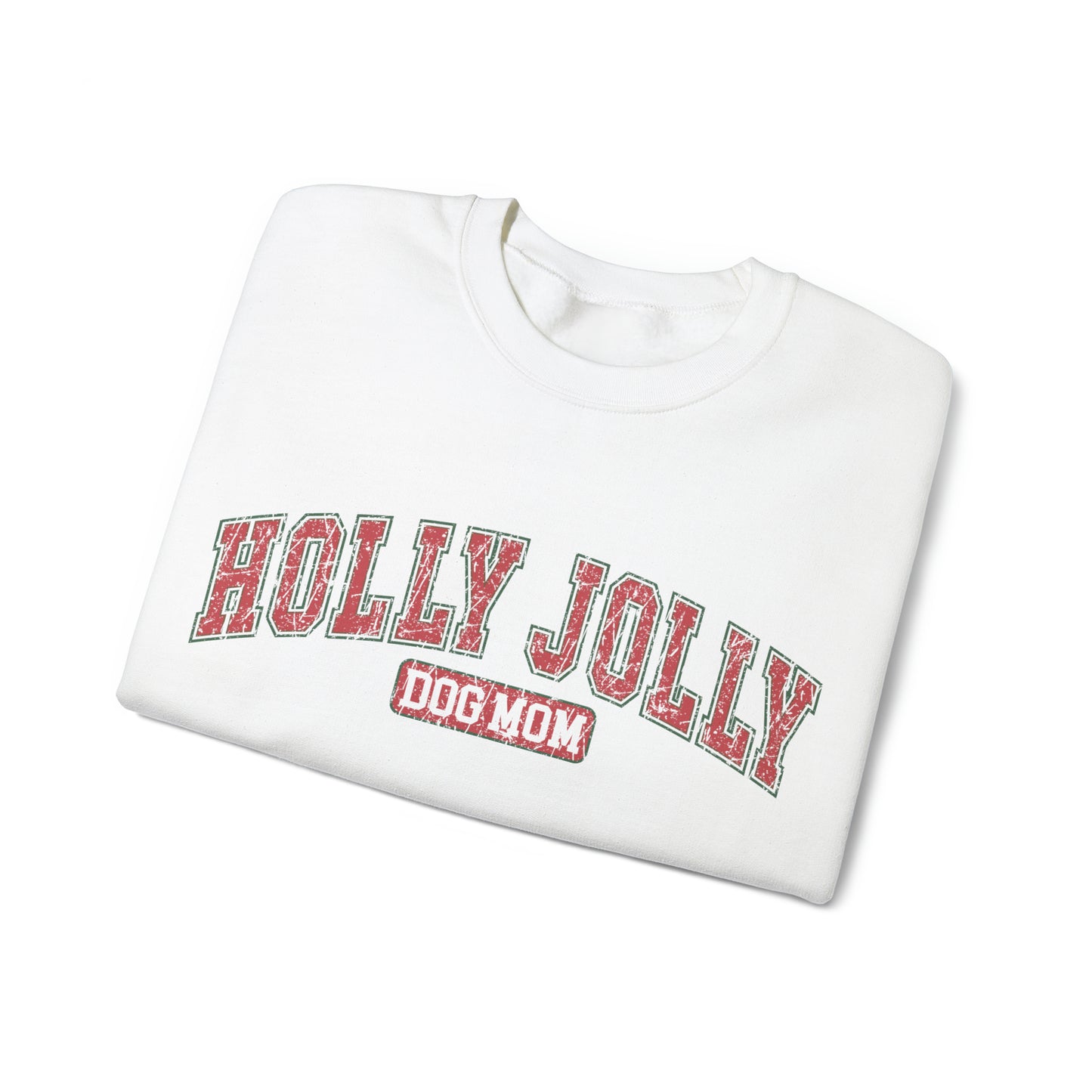 Holly Jolly Dog Mom Crewneck Sweatshirt