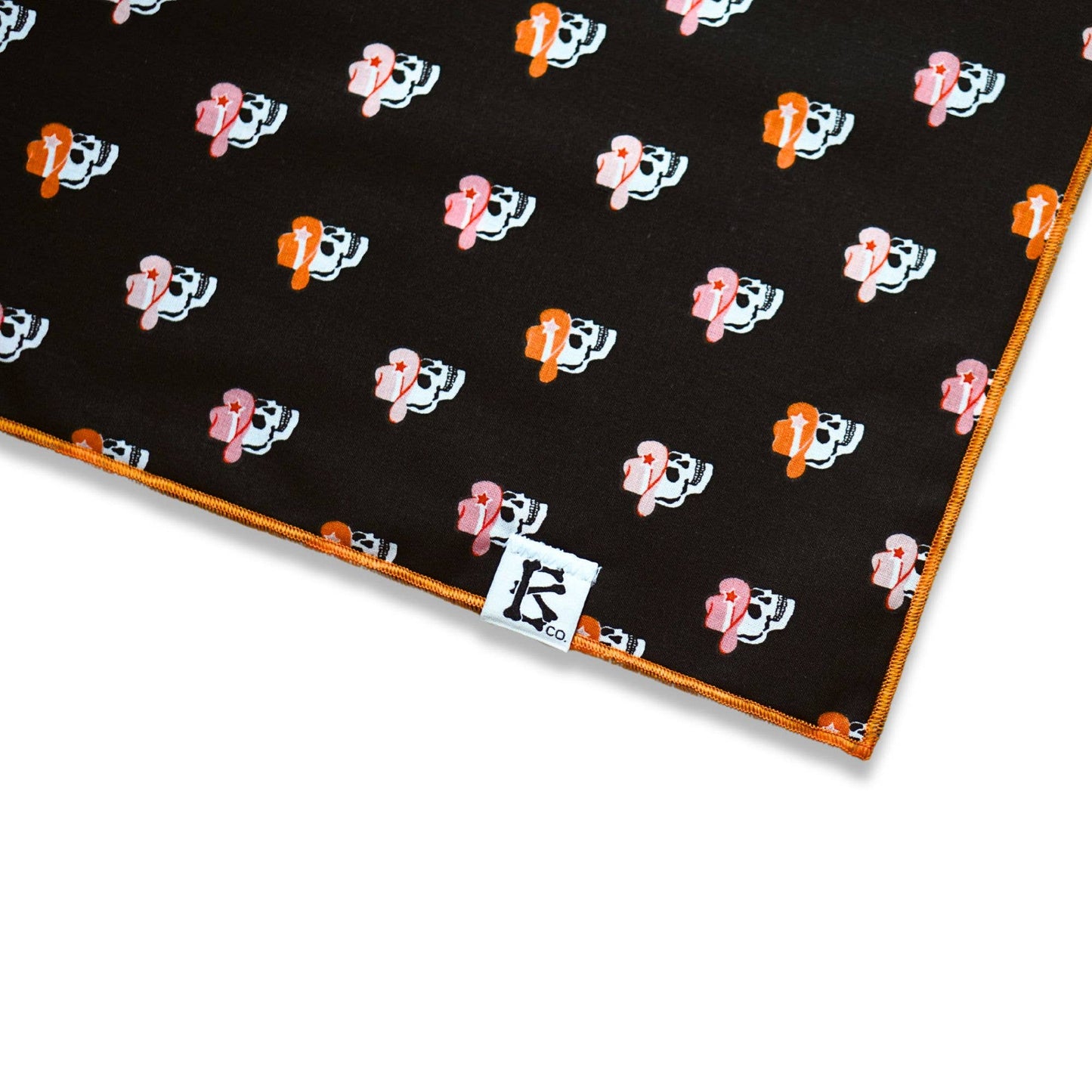 "Skull & Spurs" Trendy Skulls and Cowboy hat dog bandana