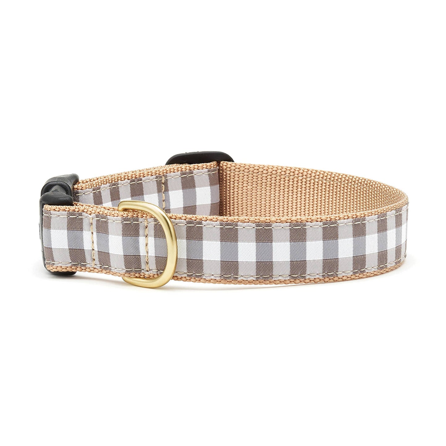 Gray Buffalo Check Fall Dog Collar