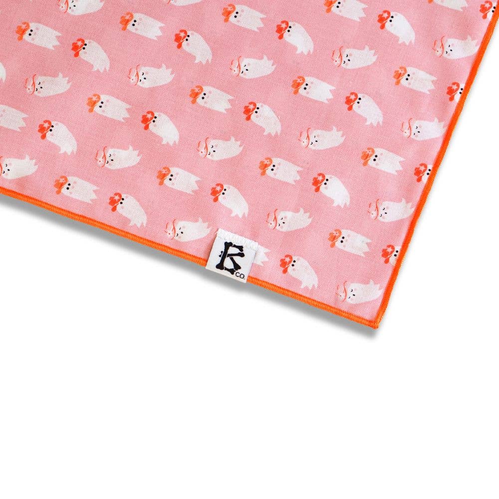 "Howdy Boo!" Pink Cowboy Ghosts Halloween Dog Bandana