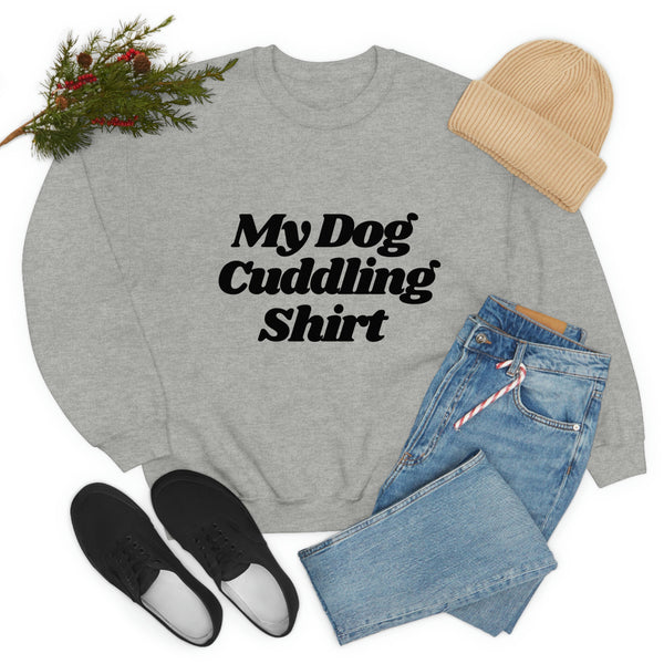 My Dog Cuddling Crewneck Sweatshirt Heavy Blend™