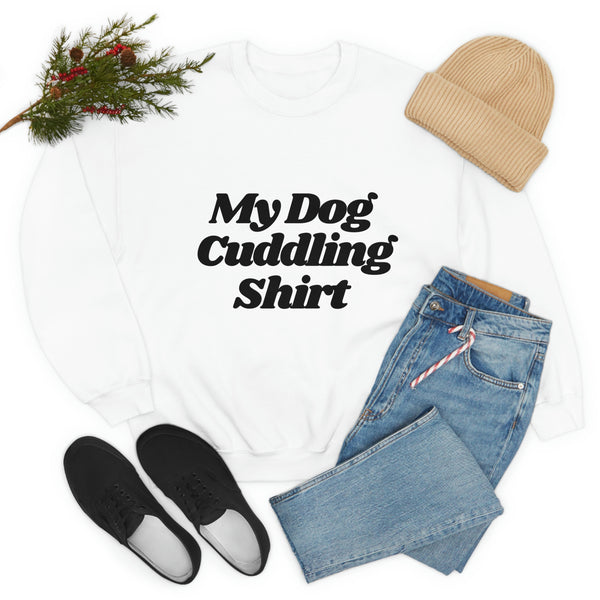 My Dog Cuddling Crewneck Sweatshirt Heavy Blend™